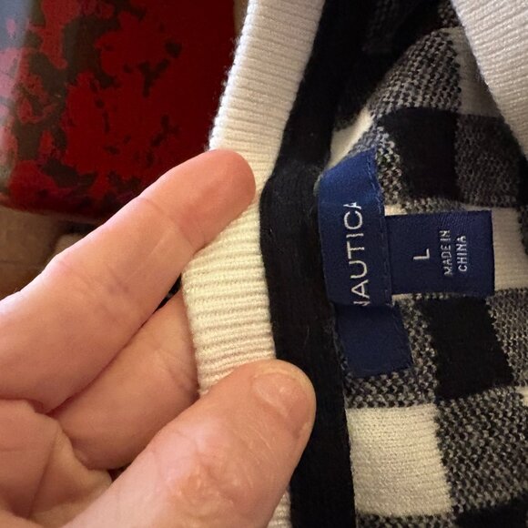 Nautica navy and white sweater - Picture 4 of 7